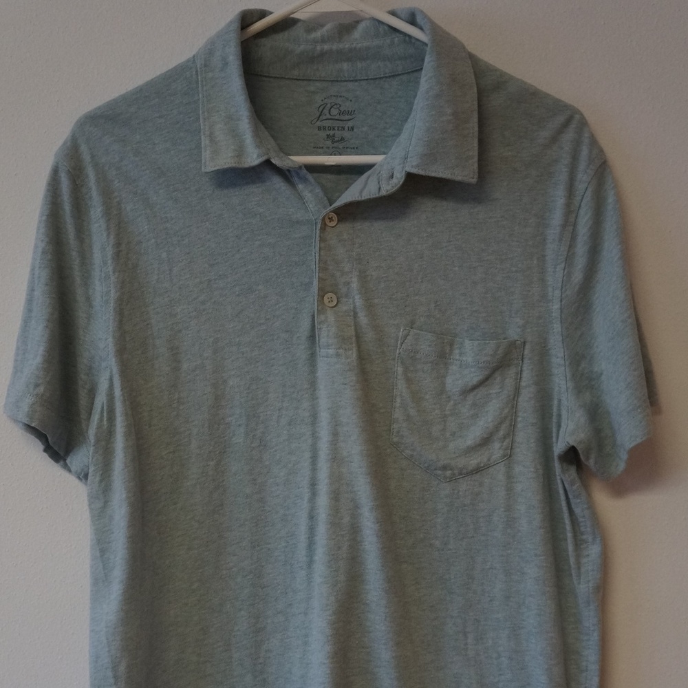 J Crew Mens Broken In Light Blue Shirt L - Picture 1 of 4